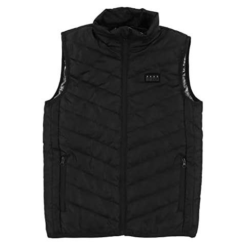 Heated Vest,17 Area Electric Heating Vest Intelligent Constant Temperature 4 Switch 3 Gear Smart Heated Vest for Women Men Winter Outdoor Activities (XXL-Black) Cover