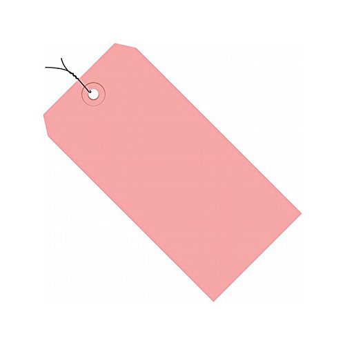 Pre-Wired Colored Shipping Tag #2, 13 Point, Pre-Wired, White, 3.25" x 1.62" - Case of 1,000