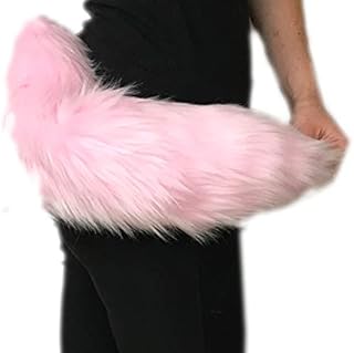 Bianna Creations Long Faux Fur Animal Luxury Tail, Cosplay Fursuit Fursona,Costume Dress Up Pet Play Furry Accessory (20