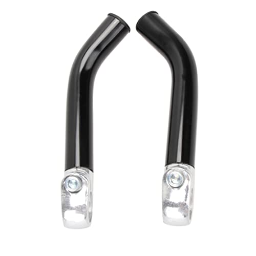 XJKLBYQ Diseño ergonómico aleación de Aluminio MTB Montaña de montaña Manejar con Extremos de la Barra Cuernos adecuados para 22.2 mm Accesorios para Bicicletas para Bicicletas Negro 2 PCS