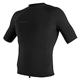 O'Neill Men's Reactor-2 1mm Short Sleeve Pullover Wetsuit Top, Lightweight Warmth and Good Flexibility for Surfing, Paddleboarding, Kayaking, Black, Large