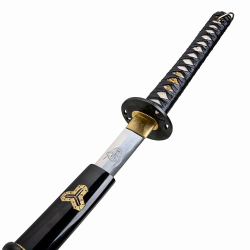 Battle Ready Hattori Hanzo Kill Bill Bill's Katana Sword Handmade Sword Carbon Steel, Hand Forged Heat Tempered, Full Tang, Sharp, Black Scabbard