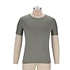 T Shirts for Men UK Fashion Short Sleeve Mens T Shirt Classic Solid Color Tee Tops Summer Regular Fit T-Shirts Casual Pullover Tshirts Comfortable Everyday Wear Clothing Khaki 4XL #1
