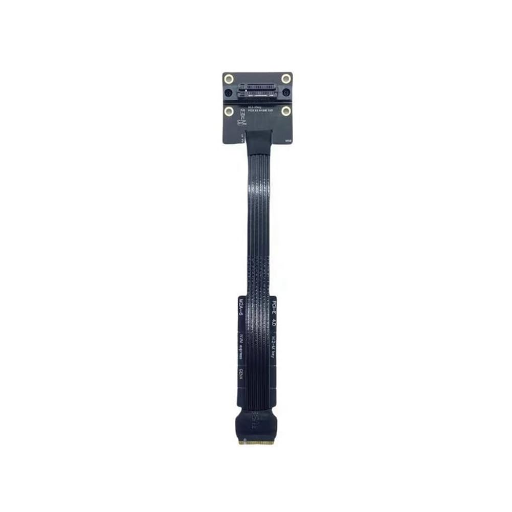 M. 2 M-EKY szybki kabel przedłużający do PCIe 4.0 M. 2 NVMe SSD posrebrzany drut projekt M. 2 gniazdo pionowe 15 cm