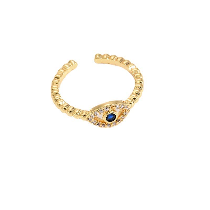 myki Exquisite glow Gold Evil Eye Ring For Women & Girls-picture-17