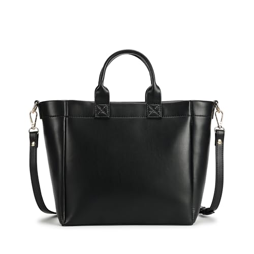 Image of Fastrack Sidekick Satchel for Women, Medium Faux Leather Satchel with Handle and Detachable Sling, Organised 6.32L Interior, Everyday Bag for Women, Handbag for Work, College and More