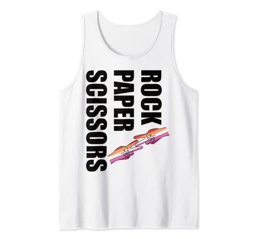 Rock Paper Scissors LGBTQ+ Pride Month Lesbian Pride Flag Canotta