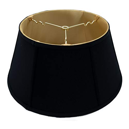 🔥 Hot Deals Upgradelights Black with Gold Interior 14 Inch Bouillotte Style Lamp Shade 9x14x7
