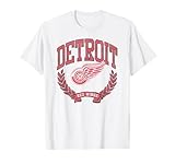 Detroit Red Wings Vintage Victory White Officially Licensed T-Shirt