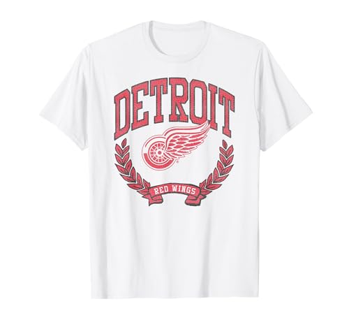 Detroit Red Wings Vintage Victory White Officially Licensed T-Shirt