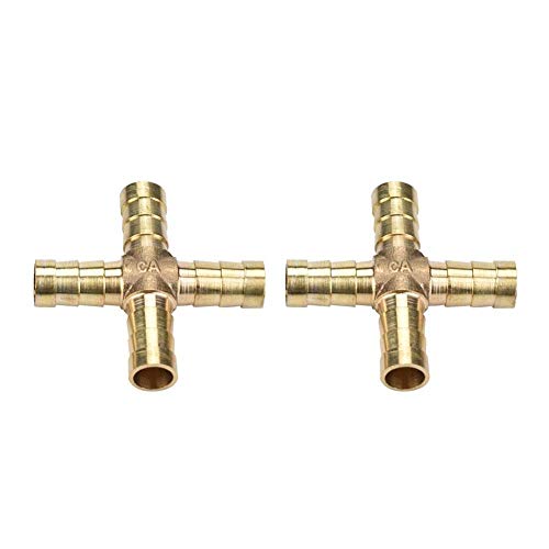 8mm X 6mm X 8mm Laiton Tuyau Réducteur Barbelé Raccord Forme T 3 Voie Barbel Connecteur Air Eau Carburant Gaz 3pcs