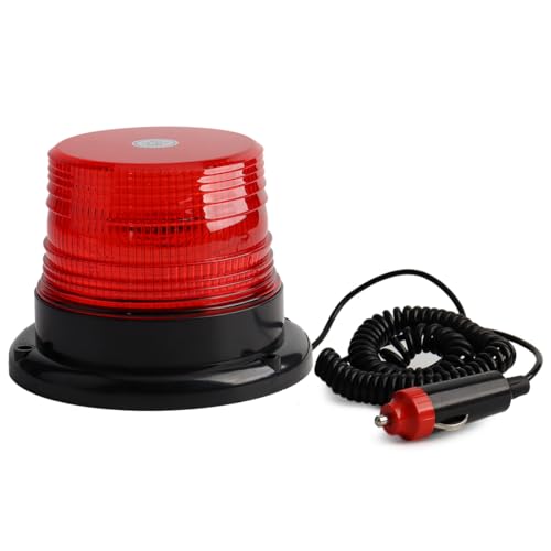 Hooma LED Rundumleuchte Magnet 12V Rot 24V Auto Warnleuchte für Truck, KFZ, LKW, Traktor