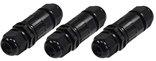 Kabelverbinder wasserdicht IP68 Verbindungsbox für Kabel I 5-12mm Ø für Pool Gartenleuchte Pumpe 3 Stück
