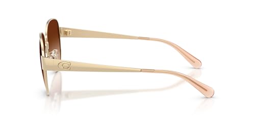 Image of Coach womens Hc7186 Aviator Sunglasses