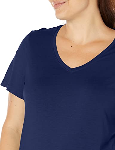 HUE Women's Sleepwell Basic Short Sleeve V-Neck T-Shirt for Lounging Or Sleeping, Made with Temperature Regulating Technology3