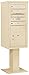 Salsbury Industries 3410S-03SAN 4C Pedestal Mailbox, Sandstone
