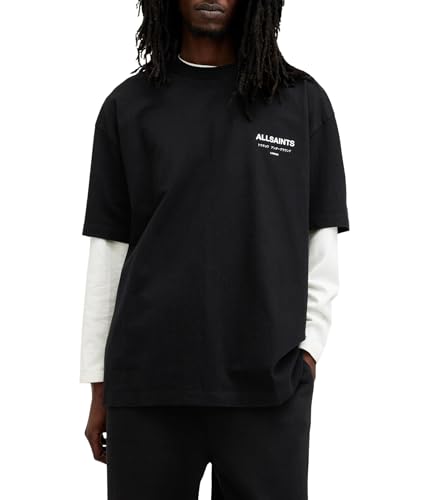 Image of AllSaints Men's Underground Oversized Short Sleeve Crew Neck Shirt