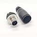 2Pcs M12 4 Pin Male Connector, 12mm A Code Industrial Circular Connector Unshiled Field Assembly Wireable Sensor IP67 250V 4A AC/DC Straight Type Adapter for PG7 (Male)
