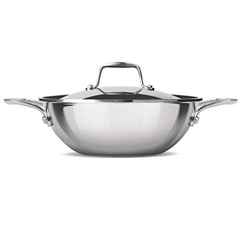 Image of MILTON Pro cook Induction Cookware & Gas Stove Friendly Triply Stainless Steel Kadhai with Lid 18 cm /1.4 Litre | 3 Layer Thick Base | Even & Fast Heating | Less Oil Healthy Cooking | 3 Year Warranty