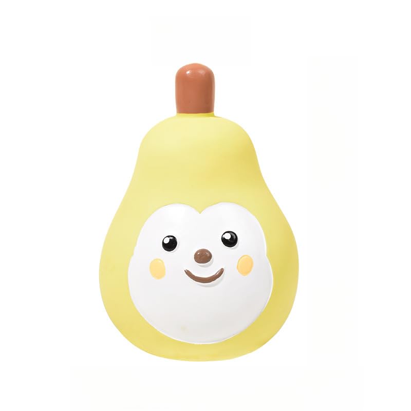 DAFORERAL Latex Dog Toy, Squeaky Cartoon Fruit and Animal Toys for Small Dogs, Peach Pig Durian Hedgehog Design Chew Toys for Boredom and Teeth Cleaning (V3)