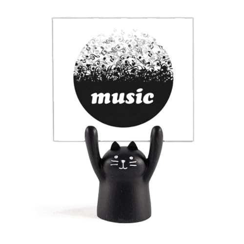 Pince pour notes de musique chat Flappg en métal noir rigide