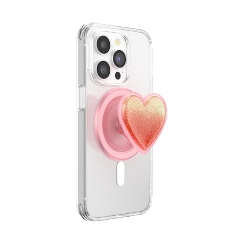 PopSockets Phone Grip for MagSafe Magnetic Holder Phone Stand Heart - Squishy Tidepool Heart Pinky