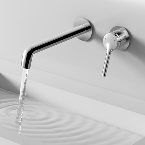Mitigeur de lavabo en laiton eau chaude eau froide chrome - 2