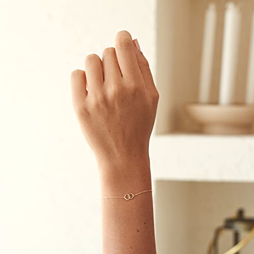 Gelin 14K Solid Gold Interlocking Circles Bracelet3
