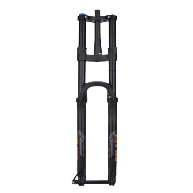 Fourches pour vélo 29 pouces en alliage d'aluminium avec suspension air et axe cylindrique noir