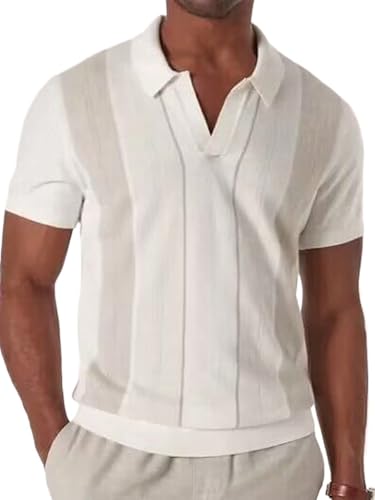 Men's Slim Fit Sweater Striped Pattern Knit Top