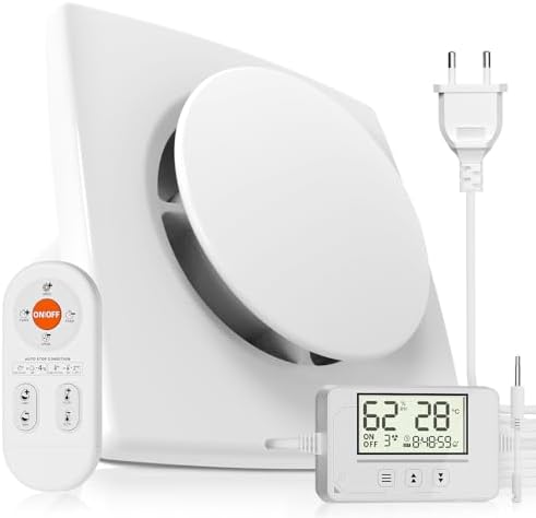 Ventilateur Extracteur d’air 100mm 5 Modes, 3 Vitesses, Télécomma...