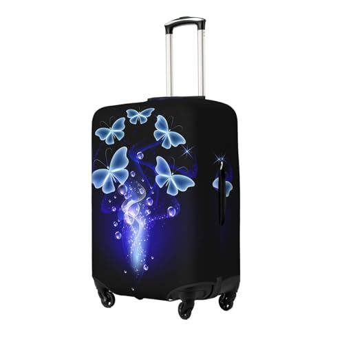 Spandex Travel Luggage Cover Printed Butterflies Dark Double-Sided Suitcase Protector Bag,Dust-Proof Cratch-Resistant Washable Suitcase Sleeve For Kid Adult,Small2