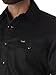 Wrangler Men's Authentic Cowboy Cut Work Western Long-Sleeve Firm Finish Shirt,Black,Large