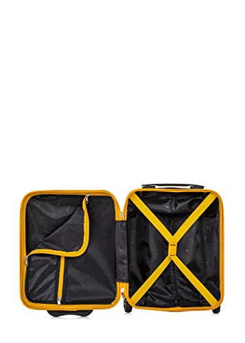 OCHNIK Koffer | hardshell koffer | Materiaal: ABS | Model: WALAB-0040 | 4 wielen | hoge kwaliteit, geel, X-Small, koffer - Image 5