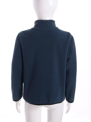 ACSUSS Kids Girls Boys Long Sleeve Jacket Fleece Full Zip Sherpa Coat Stand Collar Warm Athletic Outerwear4