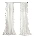 Lush Decor Reyna Ruffle Window Curtain Panel Set, Pair, 54