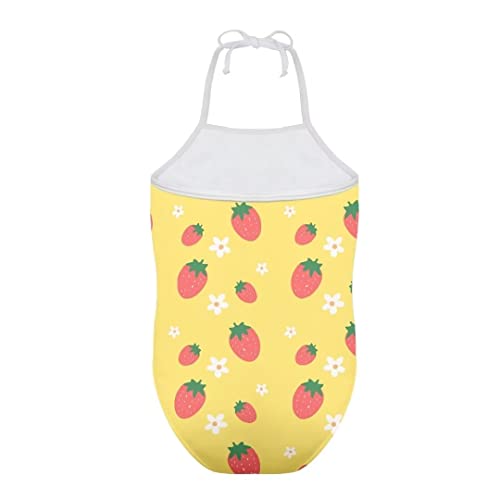 Image of Pinupub Girls Cute Swimsuit One Piece Bathing Suit Sleeveless Halter Neck Swimwear Beachwear