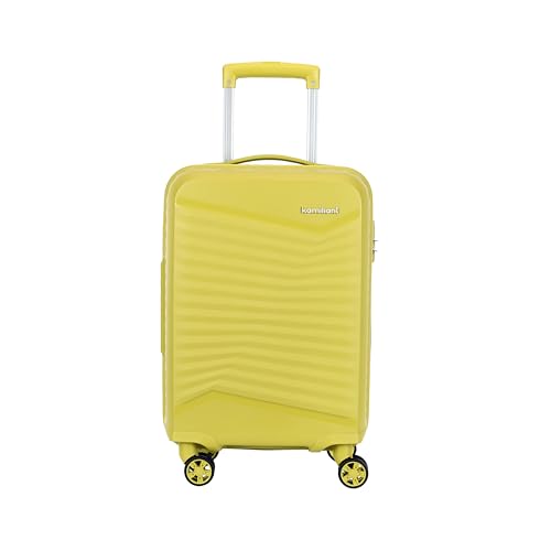 Image of Kamiliant by American Tourister Rock-Lite Small 55 Cm Cabin Hard Sided Trolley Bag for Men & Women, Suitcase 35L for Travel with 3 Digit Combination Lock - Cress Green