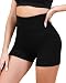 Homma Women's Tummy Control Fitness Workout Running Yoga Shorts (Large, Black 2)