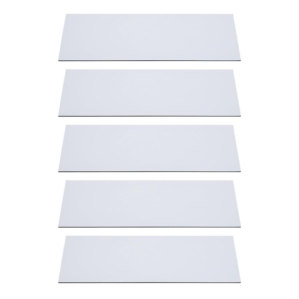 Littimoon 5 Piece Magnetic Vent Covers White-Black Soft Magnetic 5.5x12Inch for Floor, Wall, or Ceiling Vents and Air Registers, for RV, Home HVAC and AC Vents