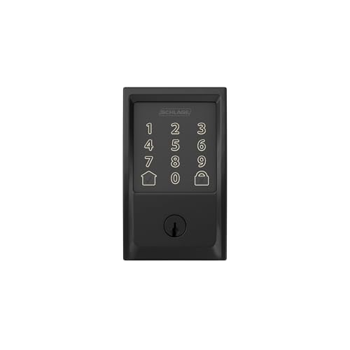 Schlage Encode Smart WiFi Deadbolt Lock for Front Door - Keyless Entry with App or Touchscreen - Works with Alexa, Hey Google, & Airbnb - Create Codes for Guests - Matte Black - Image 5
