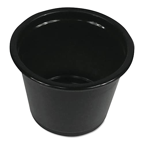 Boardwalk BWKPRTN1BL 1 oz. Polypropylene Souffle/Portion Cups - Black (2500/Carton)