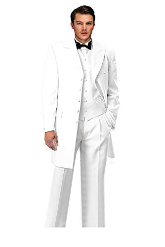 Wemaliyzd Men's Vintage 3 Pieces Suit Classic Fit Tuxedo Plus Size Vest Pants