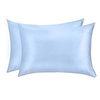 Federa In Seta Di Gelso Per Capelli E Pelle HYZSJ - Queen Size 50x66 Cm, Colore Azzurro, Ipoallergenica, Liscia, Per Ridurre Crespo E Rughe - 3