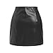 Black Leather Skirt High Rise Mini Split Bodycon Pencil Skirt Back Zipper PU Leather Skirts for Women High Waist Clubwear Night Out Streetwear Holiday Designer Trendy Outfits Black XL