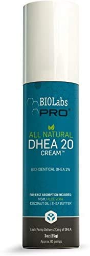 All Natural Bioidentical Dhea Cream 20mg - 80 Day Supply - 2% DHEA - Dehydroepiandrosterone with MSM, Coconut Oil, Aloe Vera & Shea Butter - Highly Effective For Both Men & Women
