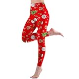 Stanpetix Leggings for Women - High Waisted Workout Women's Leggings Running (XmasRed,Full Length,XXL)