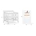 Bundle of Dream On Me Aden 4-in-1 Mini Crib & Holly 3” Portable Crib Mattress | Greenguard Gold Certified, Space-Saving Design, Adjustable Height, Waterproof Easy-Clean Cover