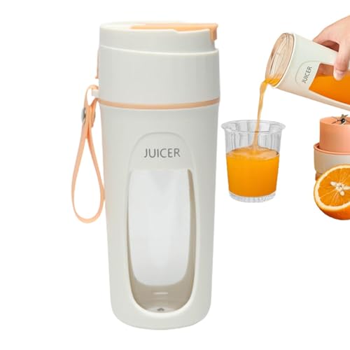 Batidora personal, botella coctelera para frutas con capacidad de 340 ml, recargable y antigoteo, 3000 mAh portátil con batería para batidos, para camping, playa, bebidas heladas, gimnasio y