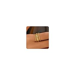 Chain Bead Ring-Gold